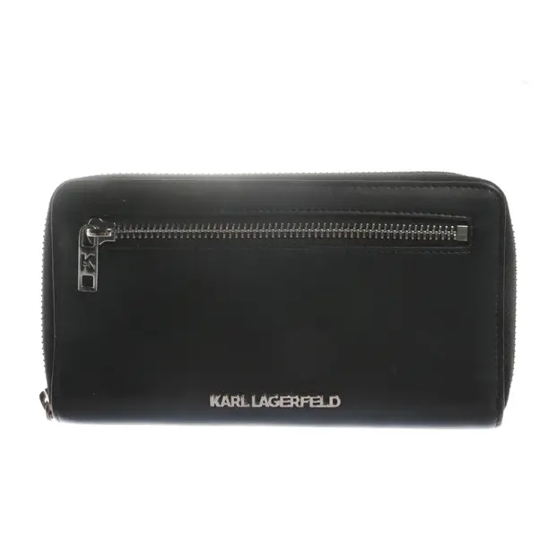 Geldbörse in Schwarz, Leder, Karl Lagerfeld