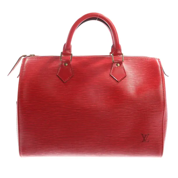 Handbag in Red, Canvas, Louis Vuitton