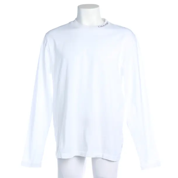 Long Sleeve Shirt in White, Cotton, Calvin Klein