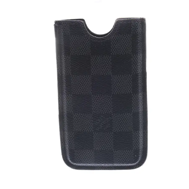 Handyhülle in Grau, Leder, Louis Vuitton