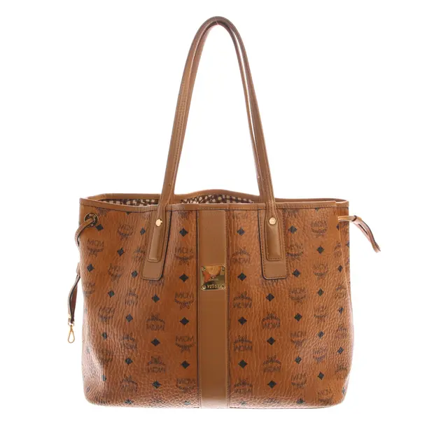 Wendeshopper in Braun, Leder, MCM