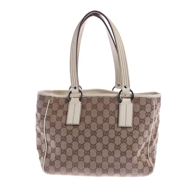 Handbag in White, Cotton, Gucci