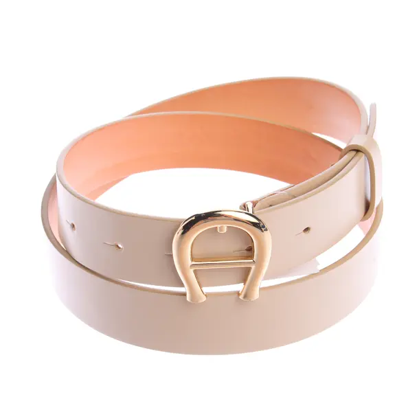 Belt in White, Leather, Aigner
