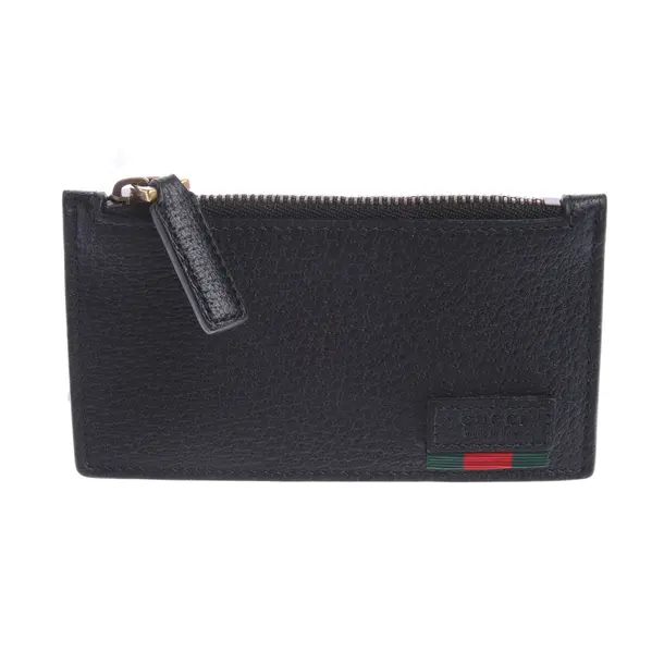 Kartenetui in Schwarz, Leder, Gucci