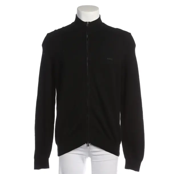 Cardigan in Black, Cotton, Hugo Boss Black Label