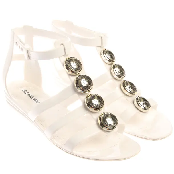 Sandals in White, , Love Moschino