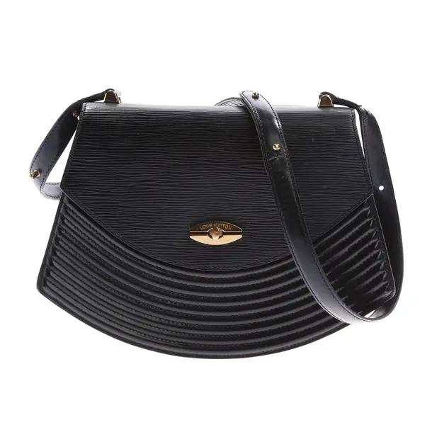 Schultertasche in Schwarz, Canvas, Louis Vuitton