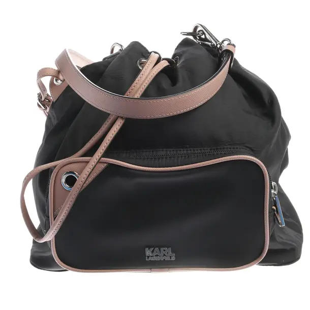 Bucket Bag in Schwarz, Polyvinyl, Karl Lagerfeld