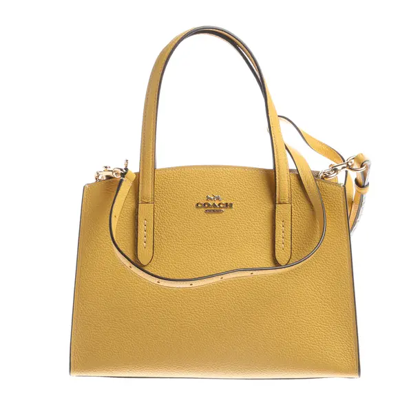 Handtasche in Gelb, Leder, Coach