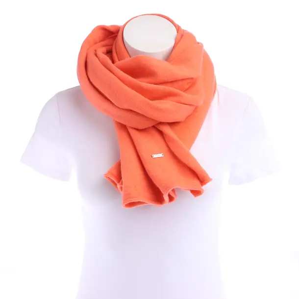 Scarf in Orange, Wool, Bogner