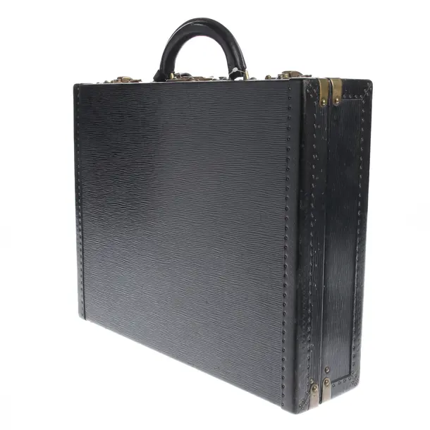 Suitcase in Black, Leather, Louis Vuitton