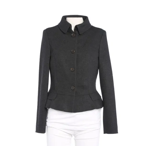 Blazer, in Dark Gray, Wool, Marc Cain