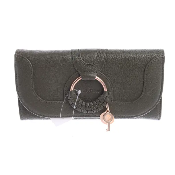Wallet in Green, Leather, Chloé
