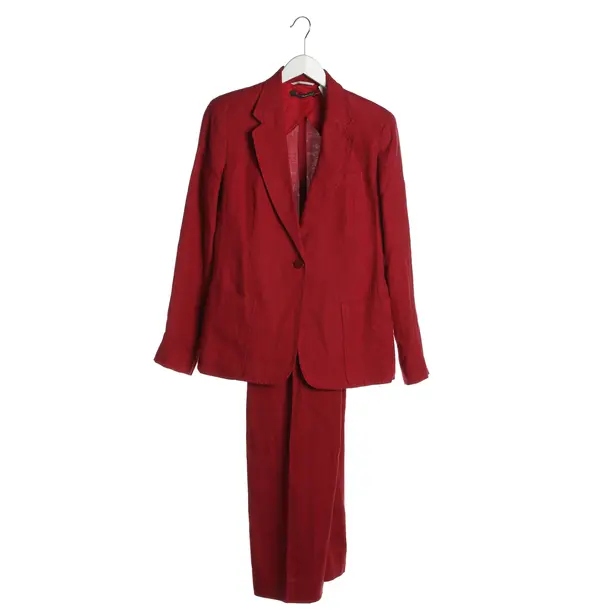Tailleur pantalone, in Rosso, Lino, Max Mara