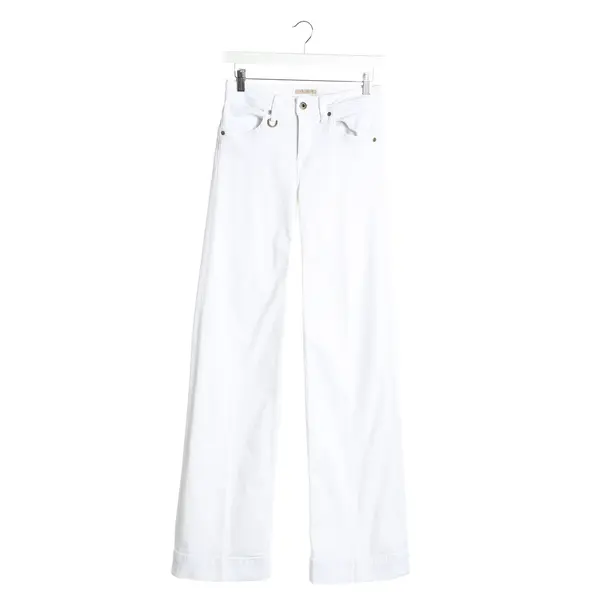 Straight Fit Jeans in White, Cotton, Burberry Brit