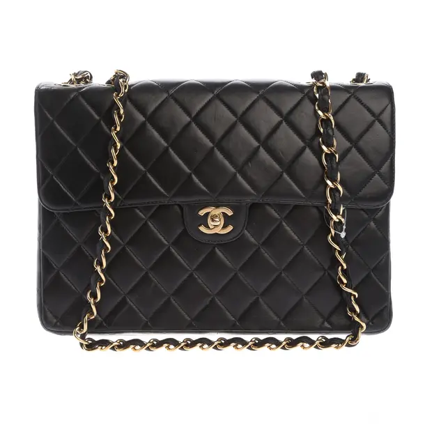 Schultertasche in Schwarz, Leder, Chanel