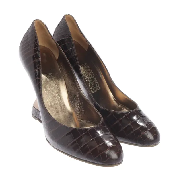 Wedges in Brown, , Salvatore Ferragamo