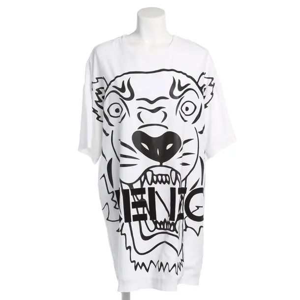 Kleid in Weiß, Polyester, Kenzo