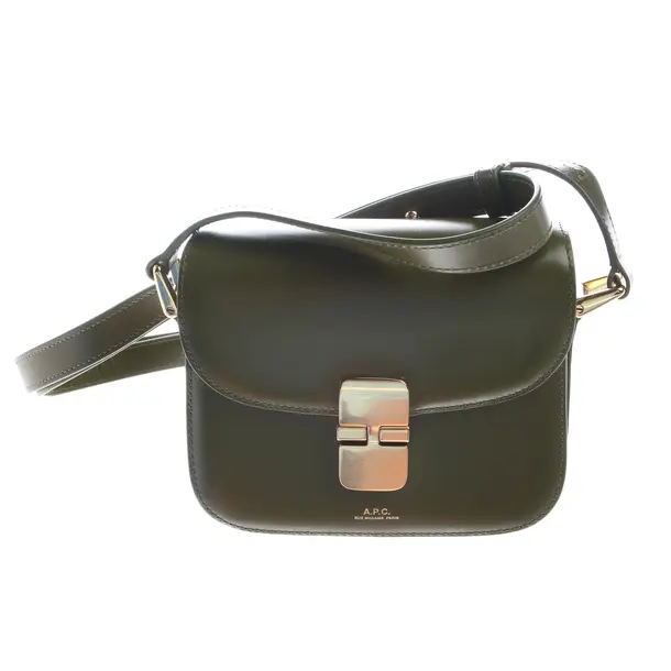 Shoulder Bag in Green, Leather, A.P.C