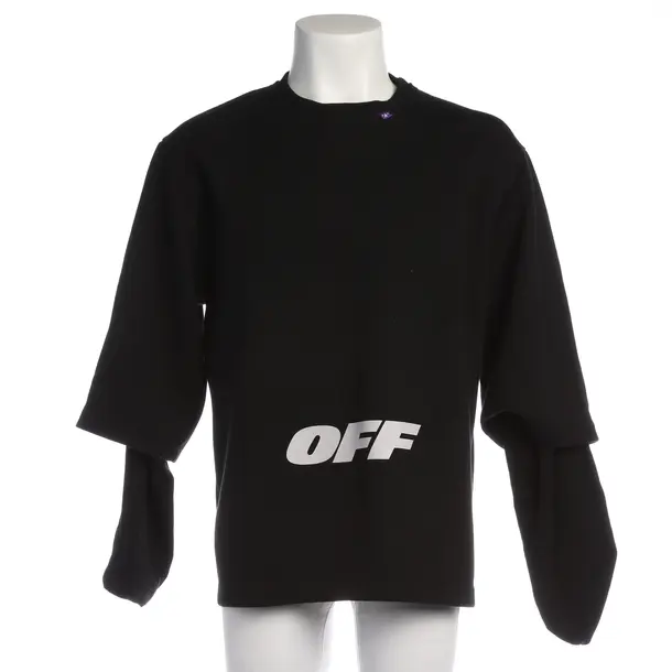 Sweatshirt in Black, Polyester, Off-White