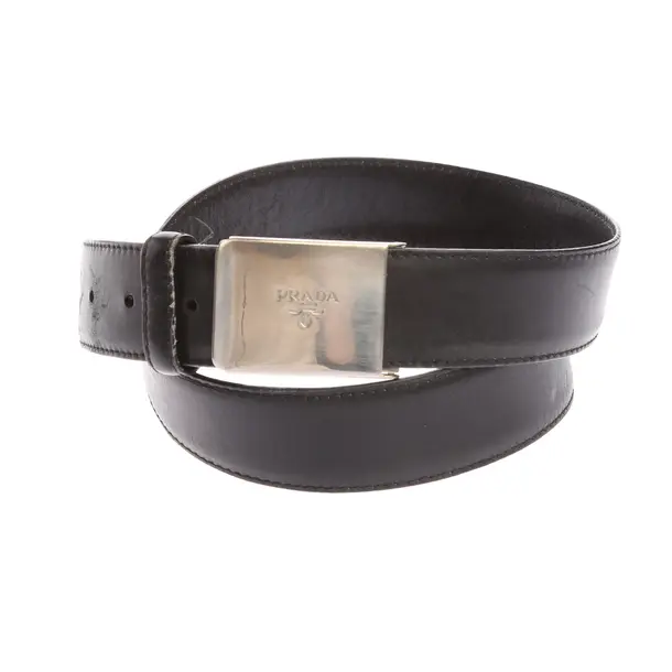 Gürtel in Schwarz, Leder, Prada