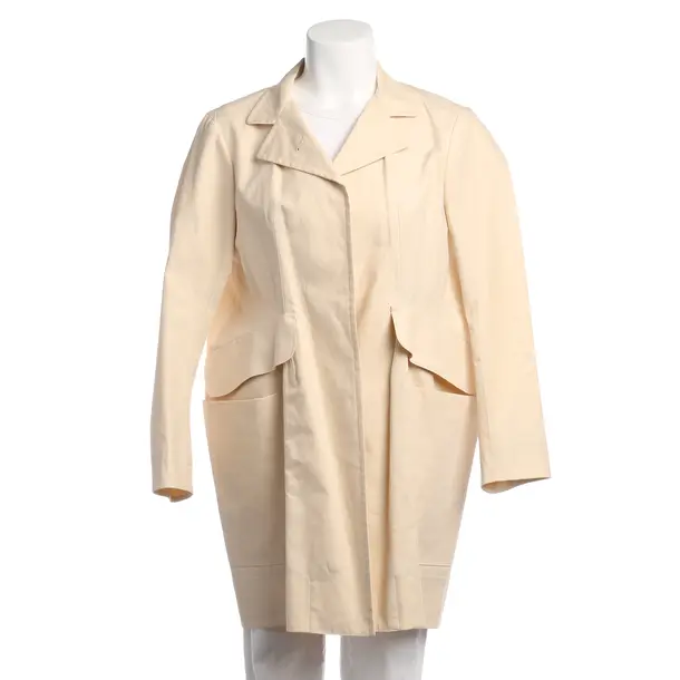 Mid-Season Coat in White, Cotton, Jil Sander