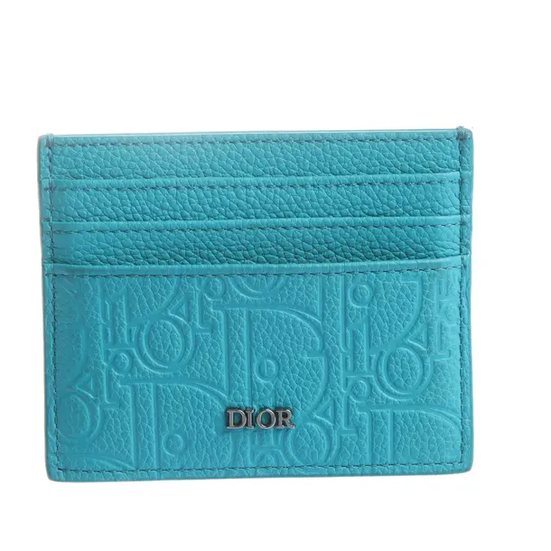 Kartenetui in Blau, Leder, Dior