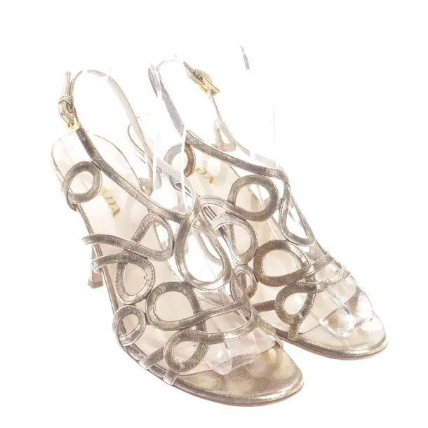 Sandaletten in Metallic, , Prada