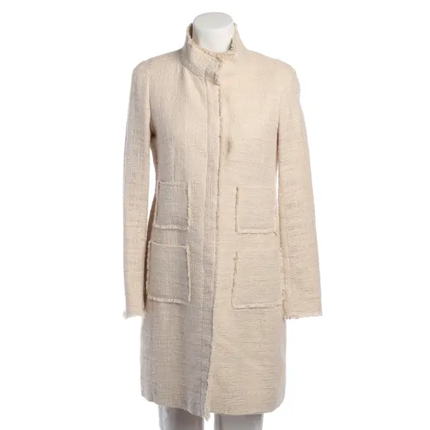 Mid-Season Coat in White, Cotton, Windsor