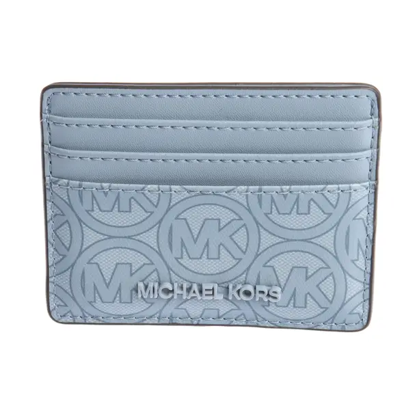 Card Holder in Blue, Leather, Michael Kors