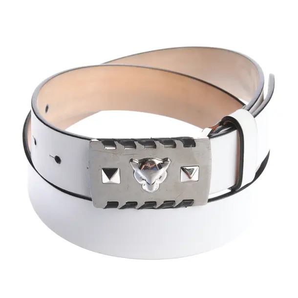 Belt in White, Leather, Marc Cain