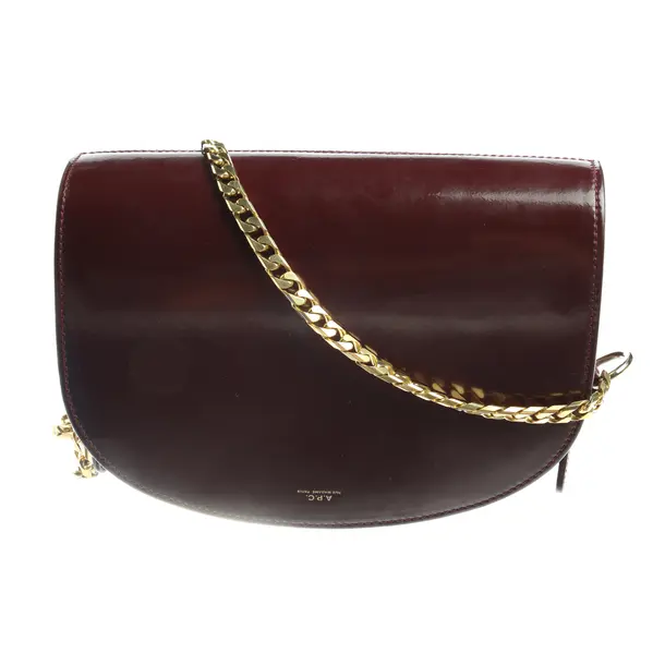 Schultertasche in Rot, Leder, A.P.C