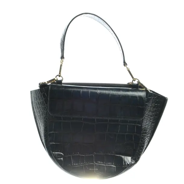 Handtasche in Blau, Leder, Wandler