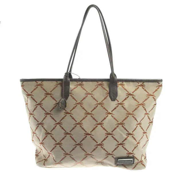 Shoulder Bag in Brown, Cotton, Longchamp