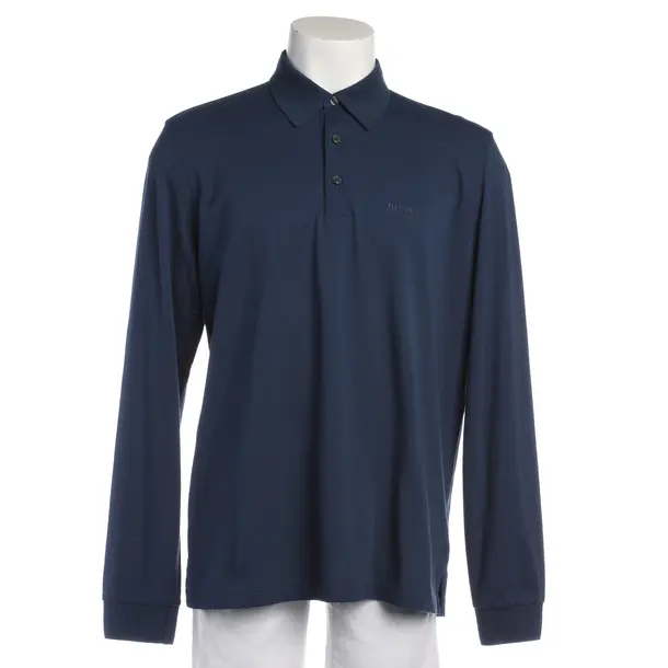 Long Sleeve Shirt in Blue, Cotton, Hugo Boss Black Label