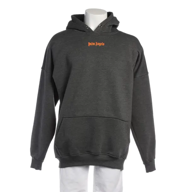 Hoodie in Grau, Baumwolle, Palm Angels