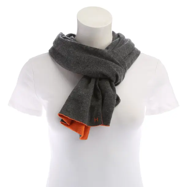 Schal in Grau, Kaschmir, Hermès