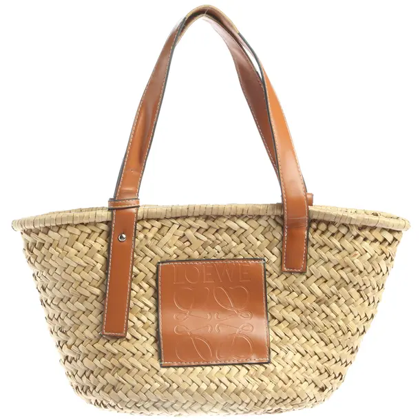 Shopper in Weiß, Stroh, Loewe