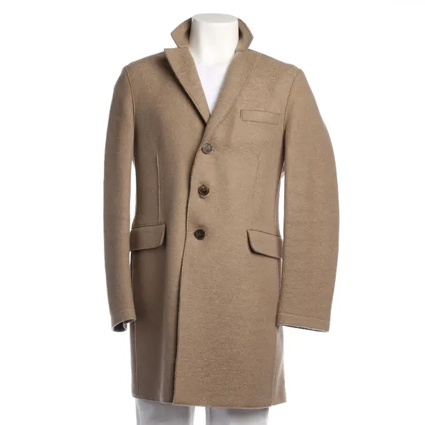 Mid-Season Jacket in Brown, Wool, Harris Wharf London