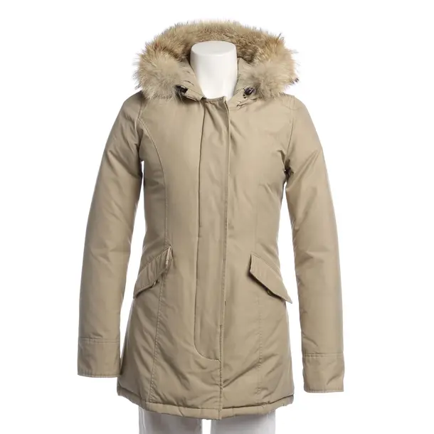 Winter Jacket in White, Cotton, Woolrich