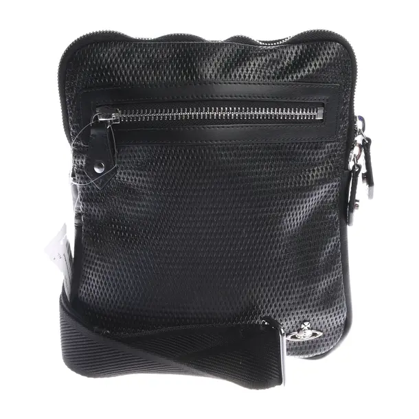 Cross Body Bag in Black, Leather, Vivienne Westwood
