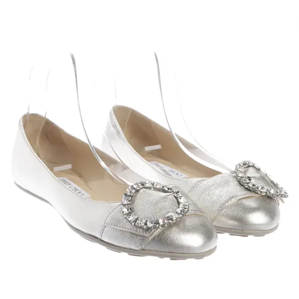 Ballet Flats in Metallic, , Jimmy Choo