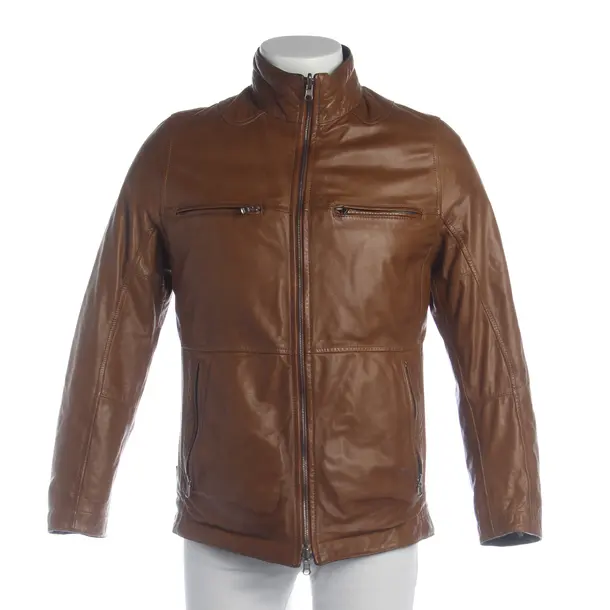Lederjacke in Braun, Leder, Brunello Cucinelli