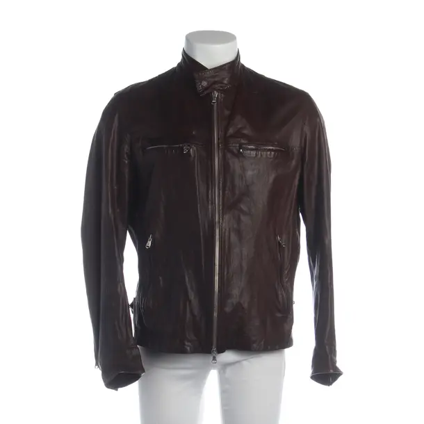 Lederjacke in Braun, Leder, Brunello Cucinelli