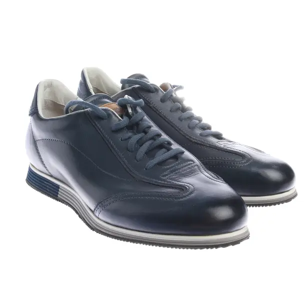 Lace Up Shoes in Blue, , Santoni