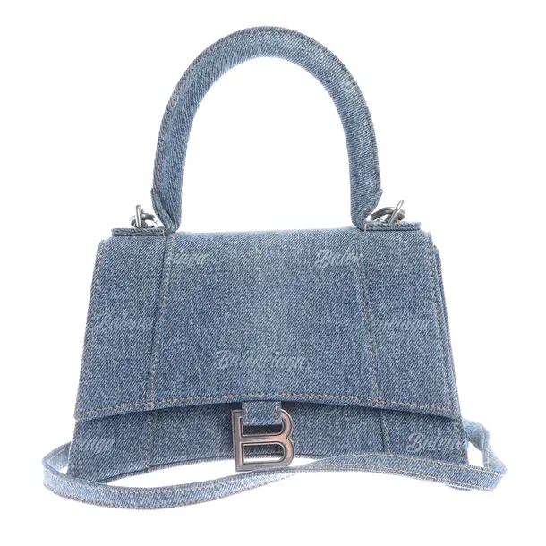 Handbag in Blue, Cotton, Balenciaga