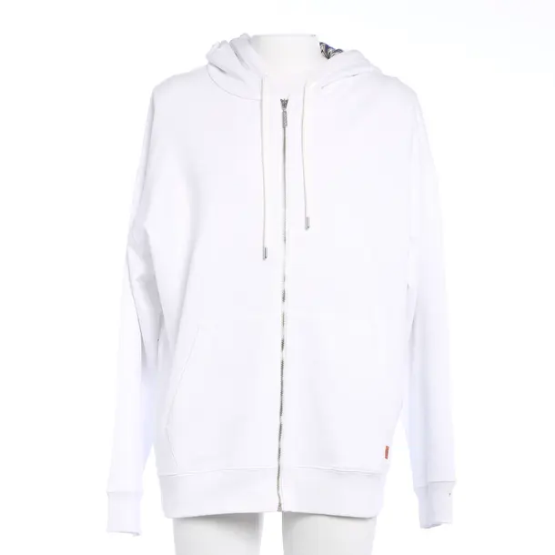 Zip-Up Hoodie in White, Cotton, Missoni