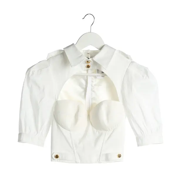 Bluse in Weiß, Polyester, Elisabetta Franchi