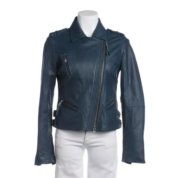 Lederjacke in Blau, Leder, Bogner