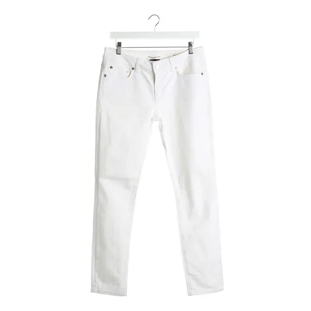 Straight Fit Jeans in White, Cotton, Saint Laurent